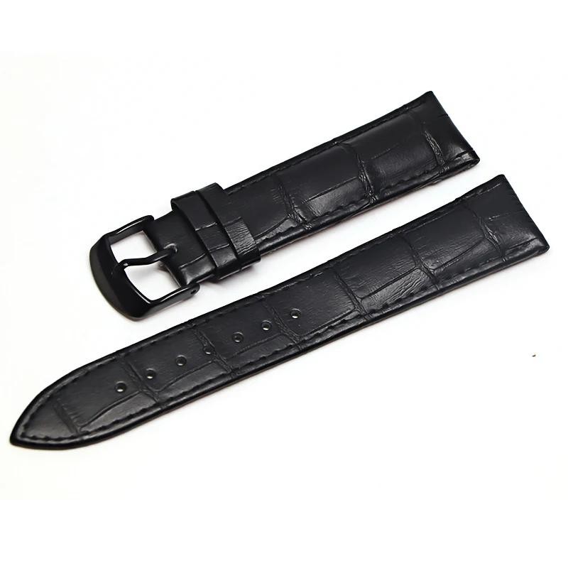 12/ 14/ 16/ 18/ 20/ 22/ 24mm Genuine Leather Wristband Watch Strap Band Bracelet