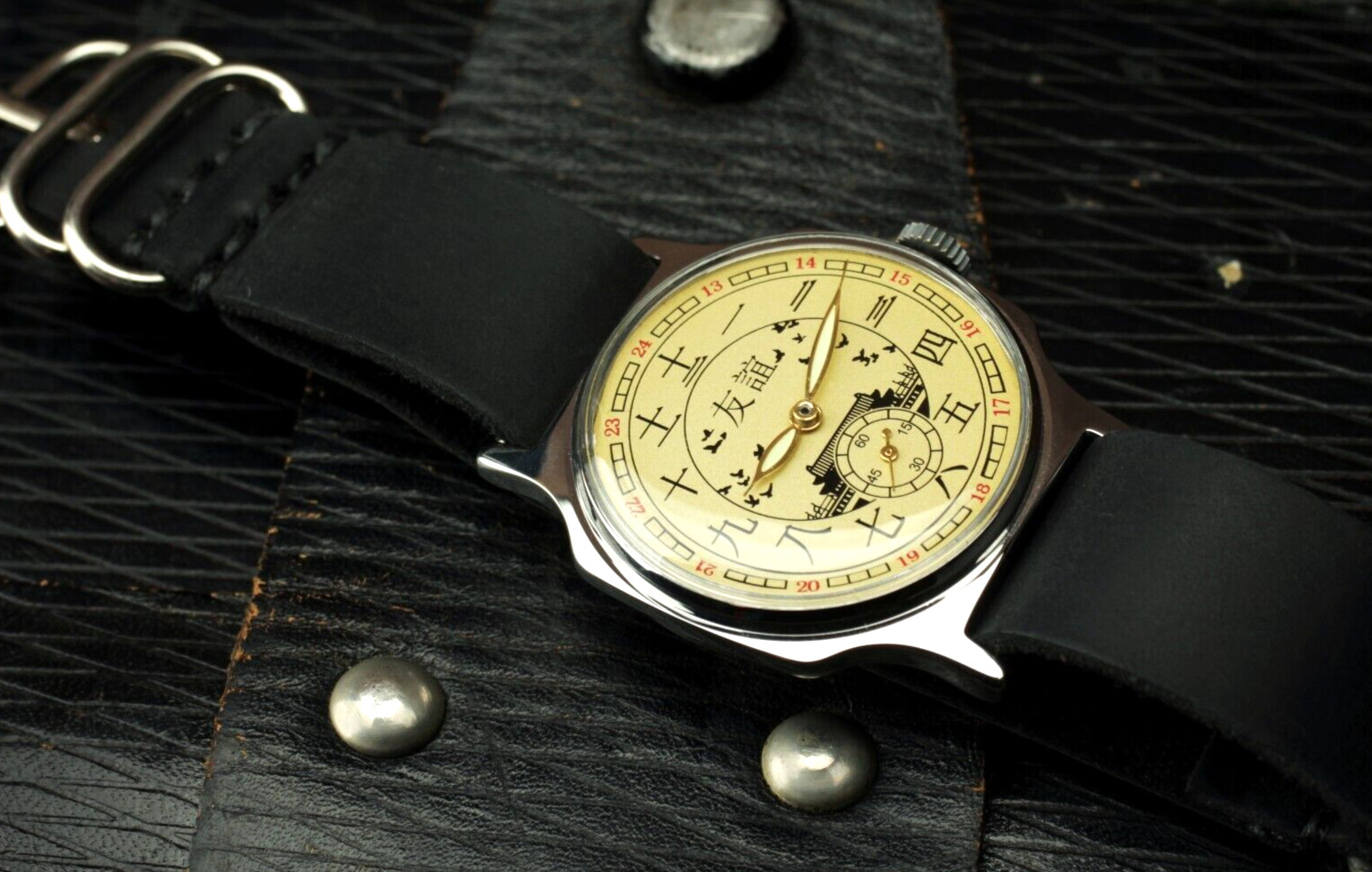 Pobeda Watch Friendship with China Vintage Men’s Soviet Mechanical Gold plated