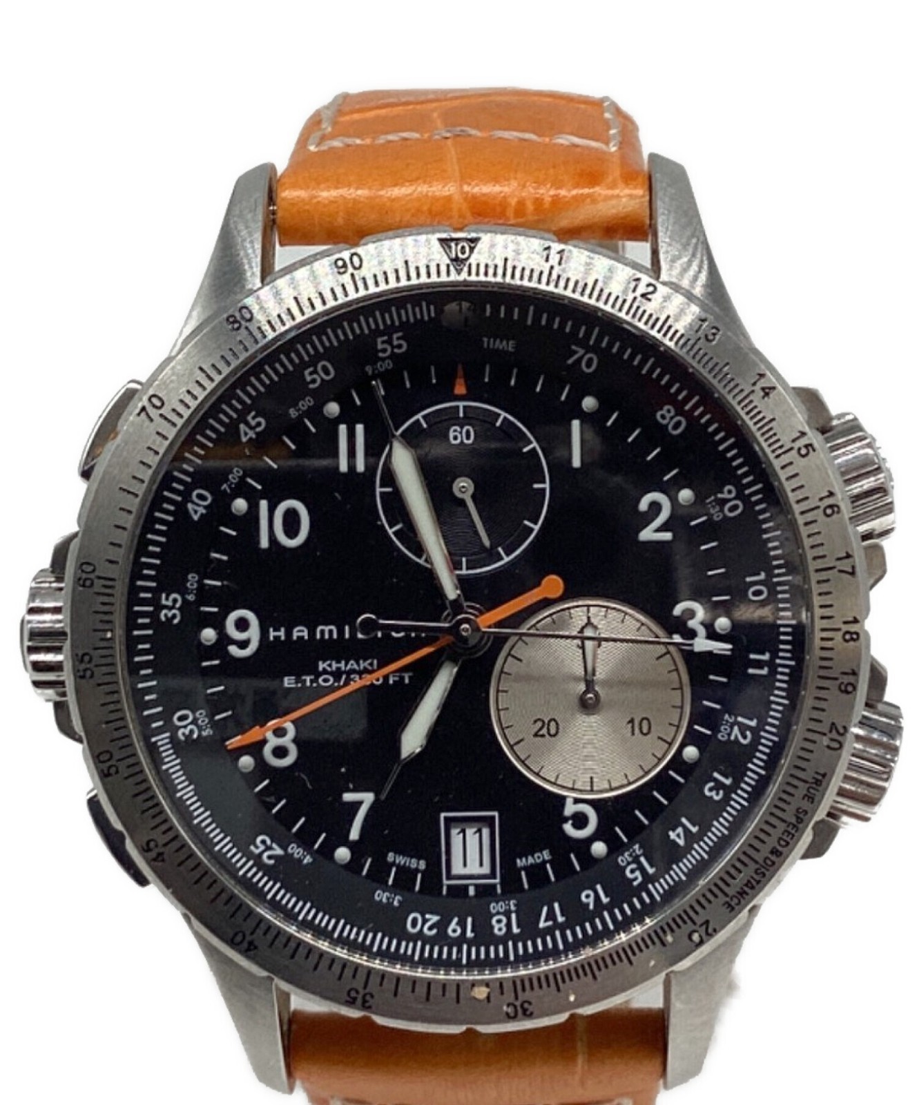 Hamilton Khaki Aviation H776120 Chronograph ETO Black Dial Quartz Men’s Watch JP