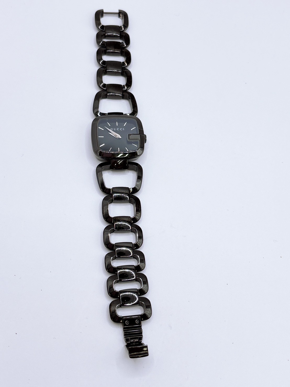 GUCCI 125.5 G Collection Women’s Quartz Watch Black Dial Stainless Steel