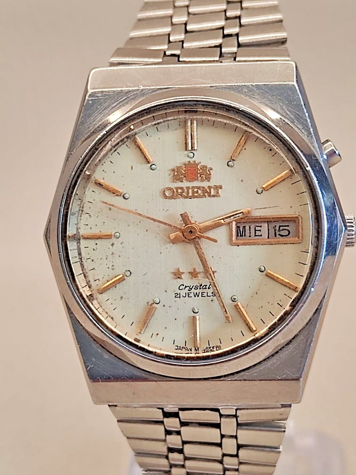Orient Crystal 3 Stars vintage Automatic 21 jewels Japan watch