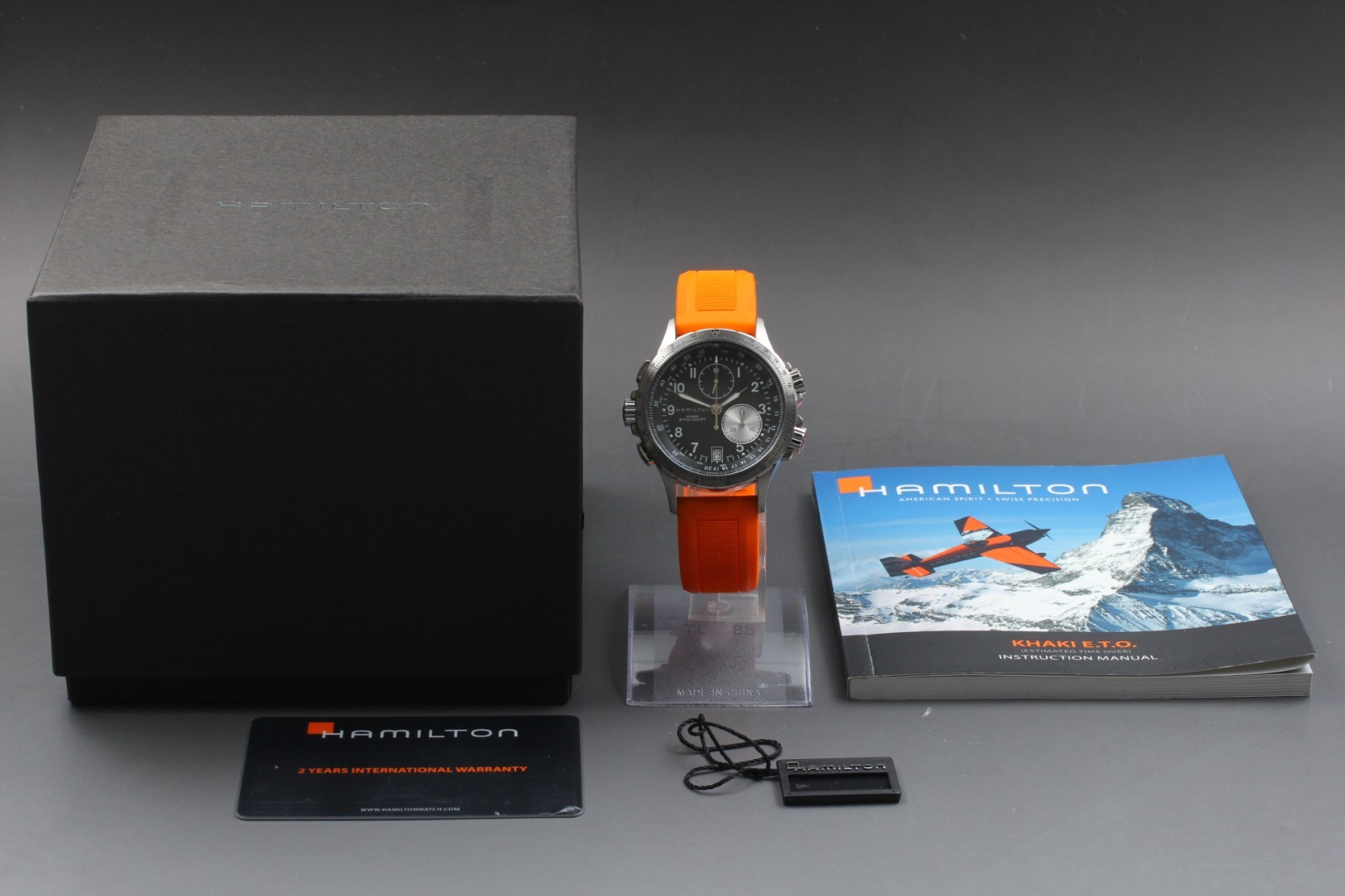 【Near MINT w/ Box】 Hamilton Khaki Aviation H776121 Men’s Black Watch from JAPAN