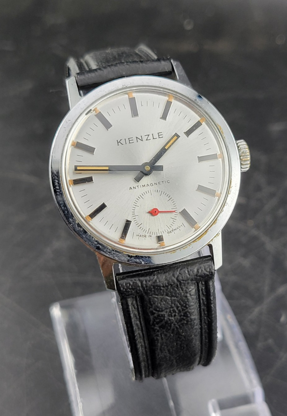 w/Running Video: NICE Men’s Kienzle Germany Red Second Hand Subdial Watch in USA