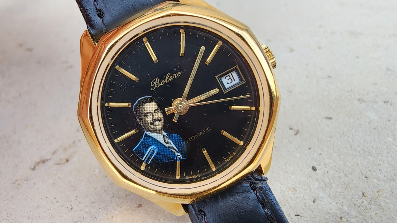 Vintage Bolero Saddam Iraq Logo Steel Ladies Automatic Watch