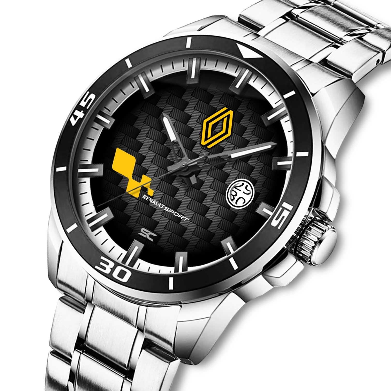 Renault Sport GT Carbon Megane RS Clio Steel Wrist Watch for Lovers