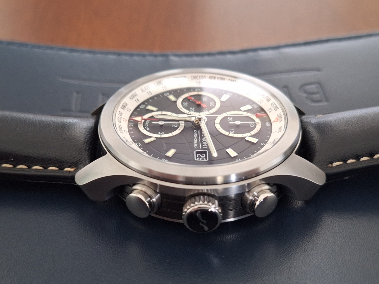 Bremont ALT1 World-Time Black Dial Chronograph Watch ALT1-WT-BK-R-S
