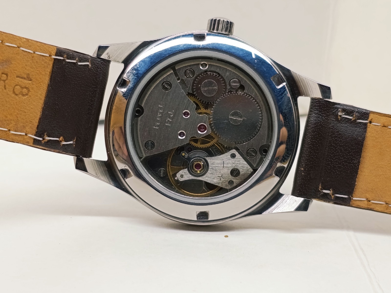 HAND WINDING VINTAGE HMT JUBILEE BLACK DIAL MECHANICAL WATCH FOR MENS