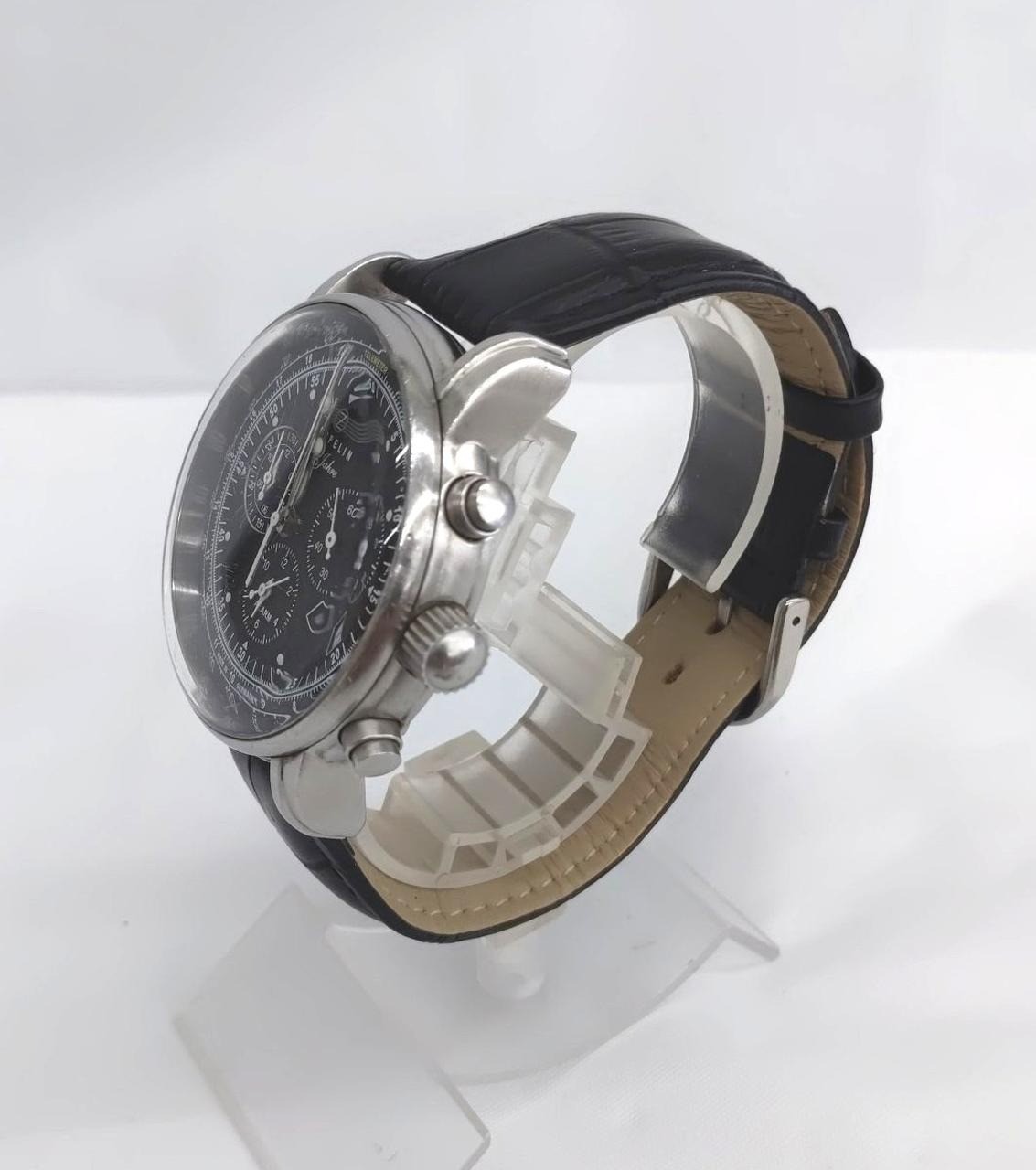 ZEPPELIN 100 YEARS 7680-2 Quartz men Black Dial Watch Japan – Rank B