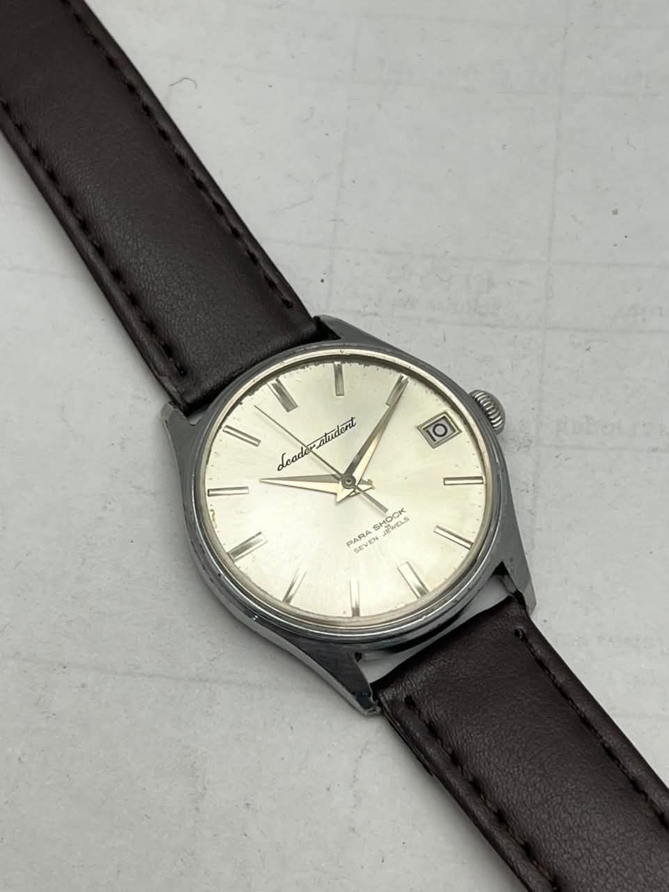 Vintage Citizen Leader Student Parashock Manual Wind 7 Jewels Men’s Wrist Watch