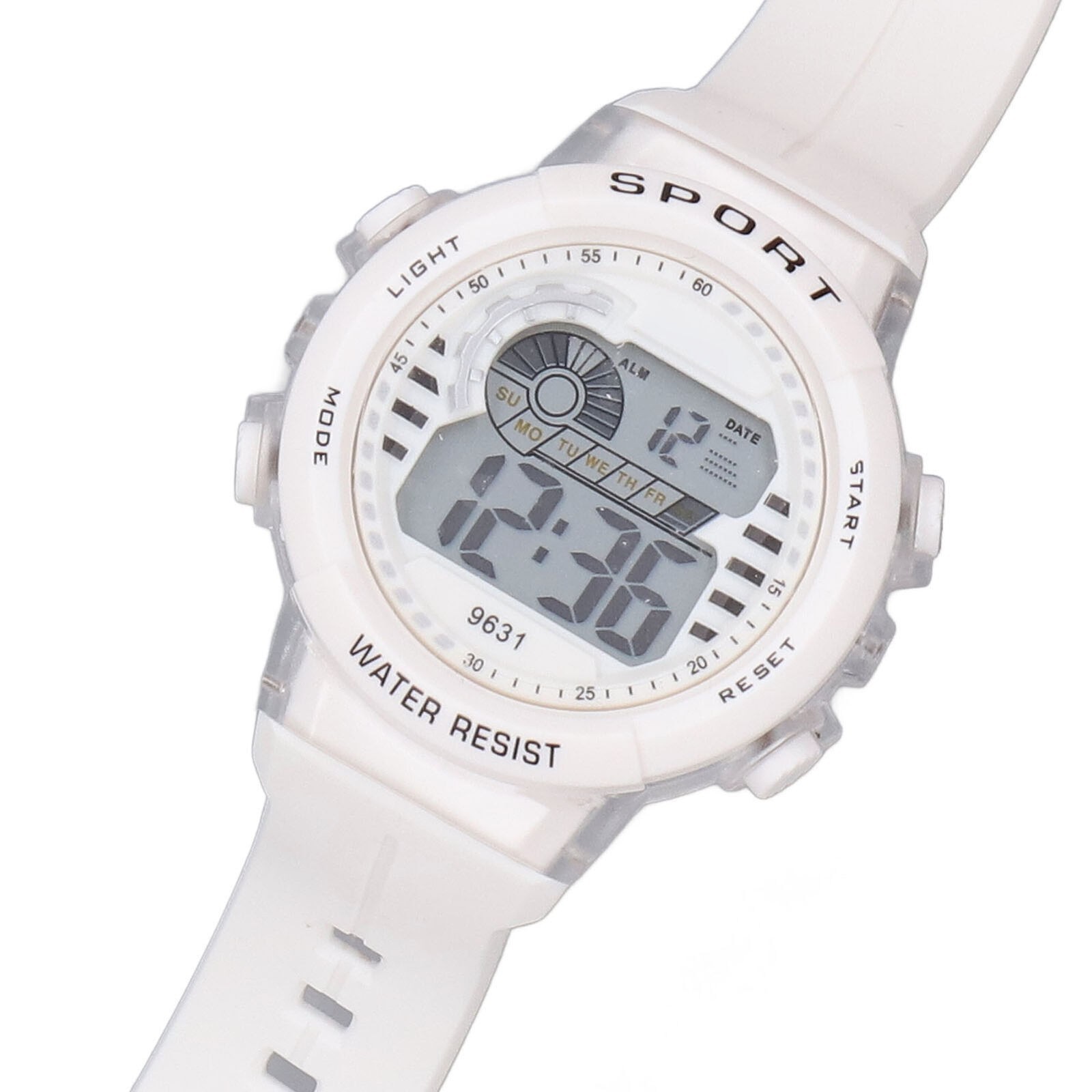 Kids Watch for 5‑17 Years Old 50m Waterproof 7 Color LED 12/24H Calendar Display