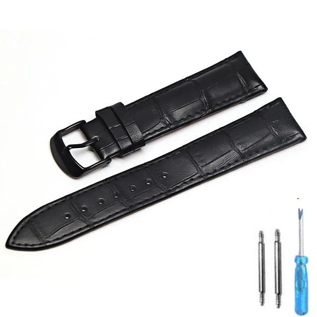 12/ 14/ 16/ 18/ 20/ 22/ 24mm Genuine Leather Wristband Watch Strap Band Bracelet