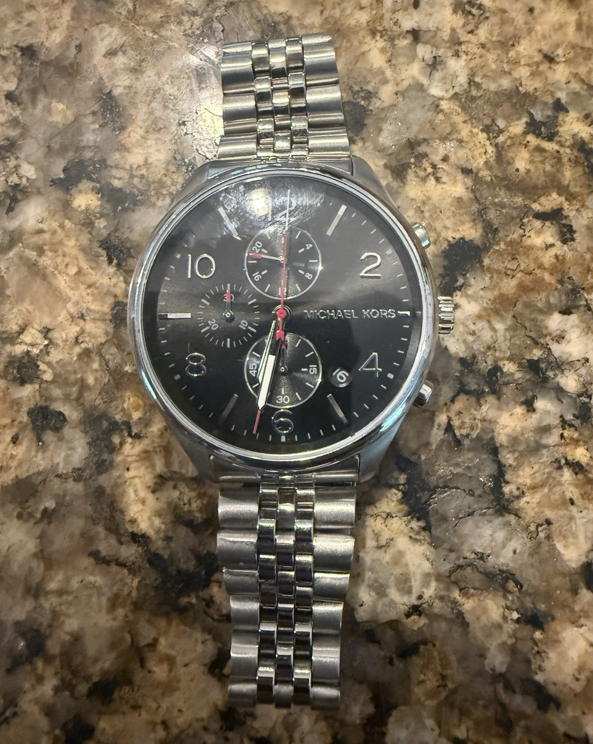 Michael Kors MK8644 Men’s Chronograph Quartz Black Dial 45mm 50m SS Bracelet