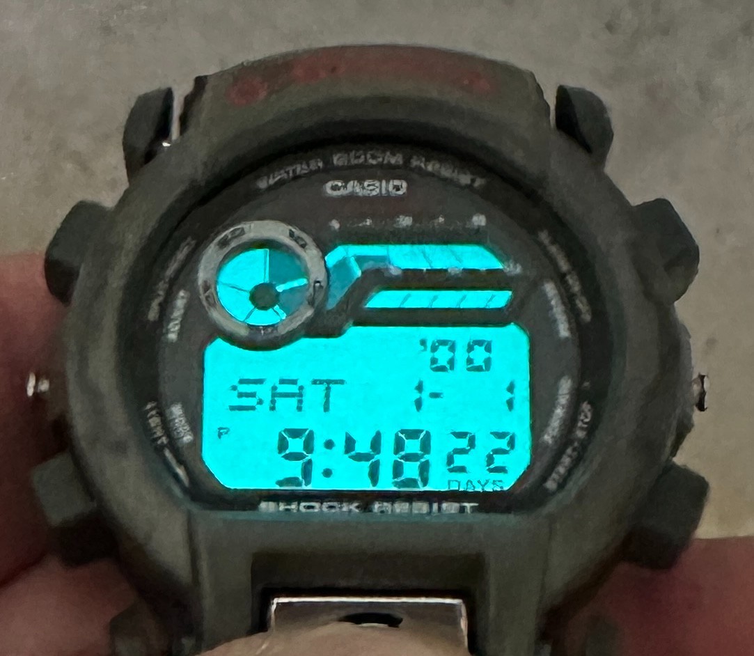 RARE CASIO Black G-Shock 2278 G-2210 Module 48mm Watch Used see description