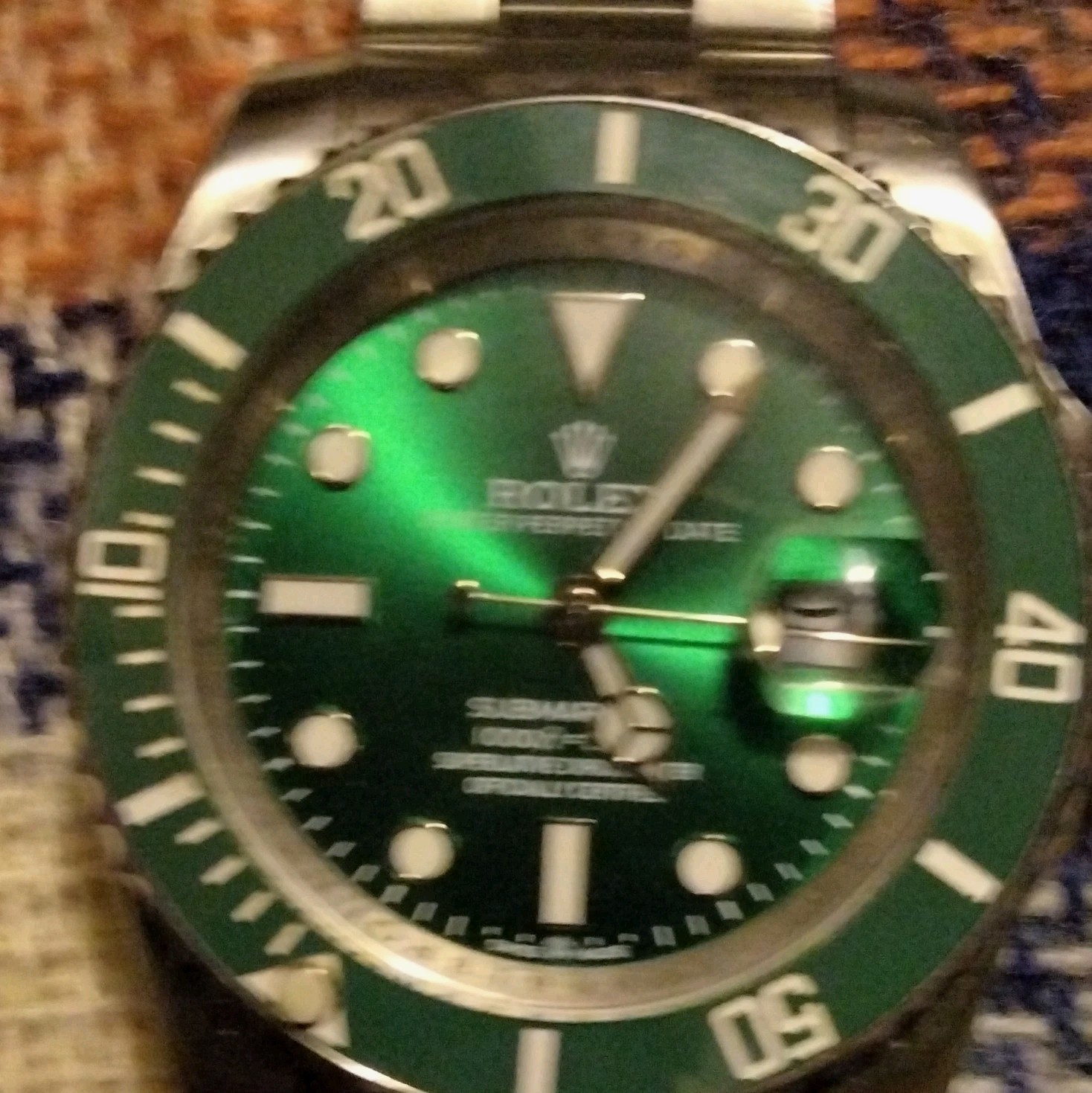 Rolex Submariner Date 41mm Green Dial/Bezel Stainless 2 Tone Bracelet
