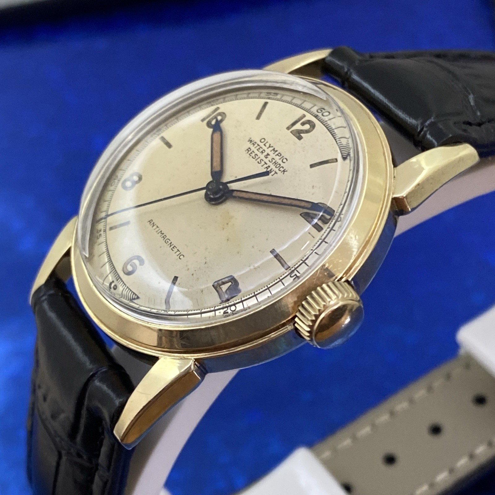 Vintage 1960’s Man’s OLYMPIC Stunning Sunburst Aged Dial Fully Serviced WARRANTY