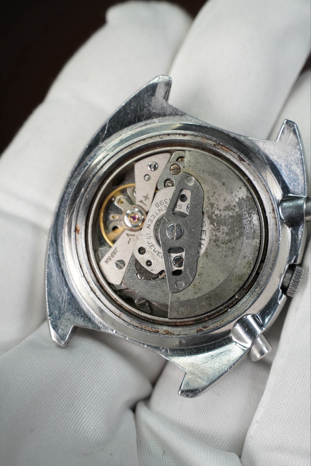 Vintage Seiko 6139-6002 Pogue Chronograph Suwa Dial Runs Needs Service