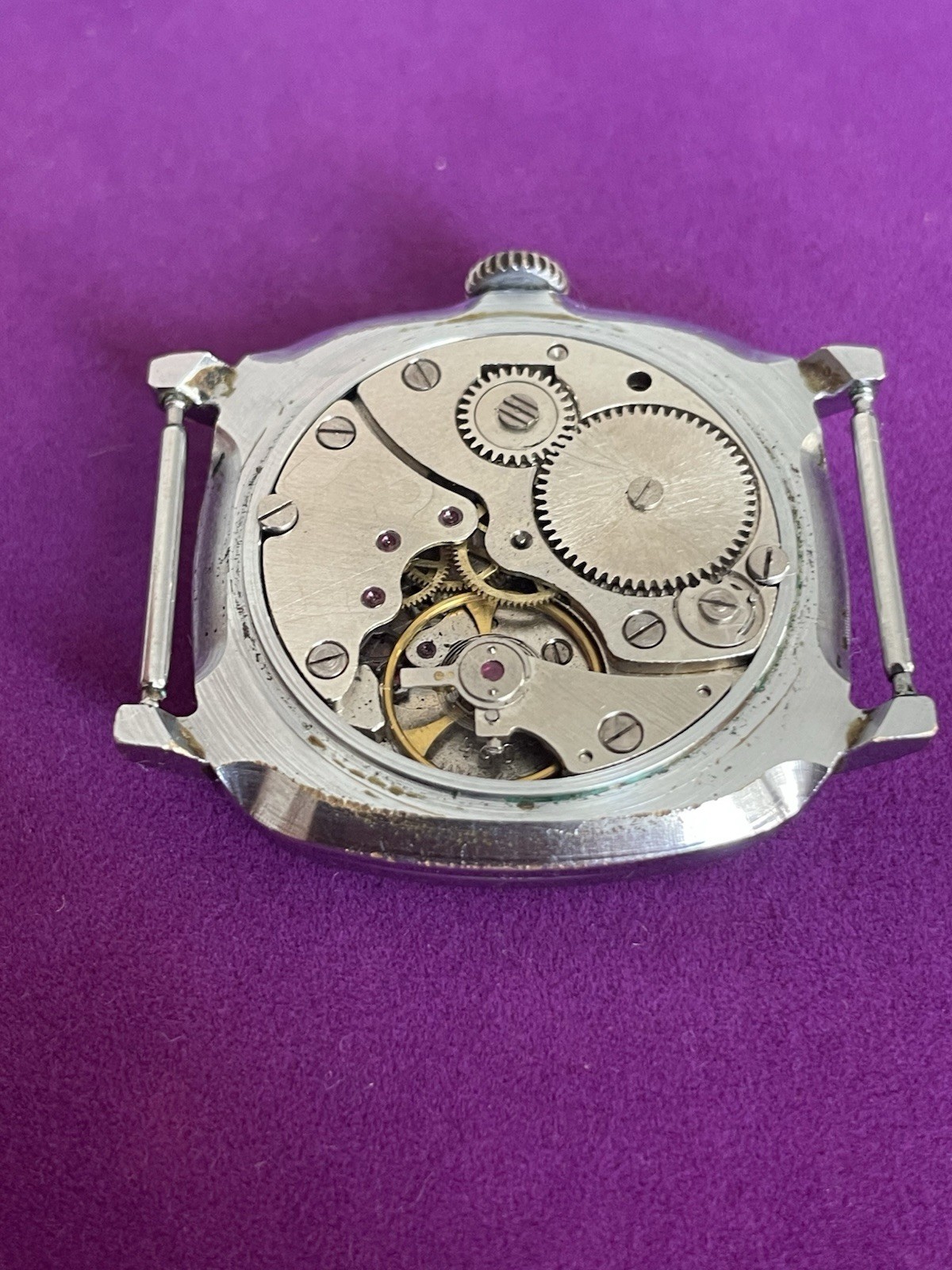 USSR Russian Wristwatch Pobeda ZIM 2602 Square Made In Russia Big Numbers