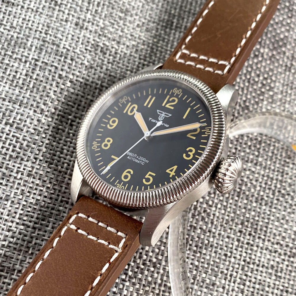 20ATM Diver 39mm Japan NH35A PT5000 Automatic Movement Men Watch Big Crown Lume
