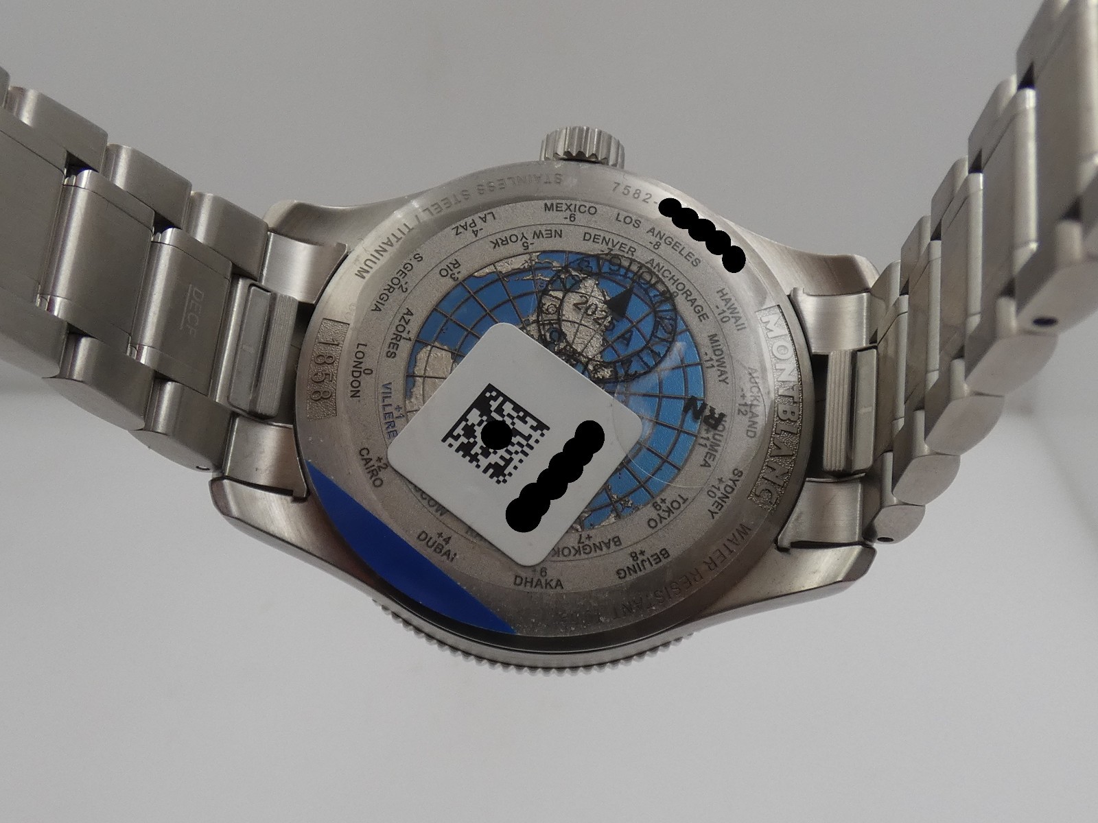 MONTBLANC 1858 BLACK GMT 129615 NEW BOX PAPERS&STICKERS MAR 2026 AUTOMATIC WATCH