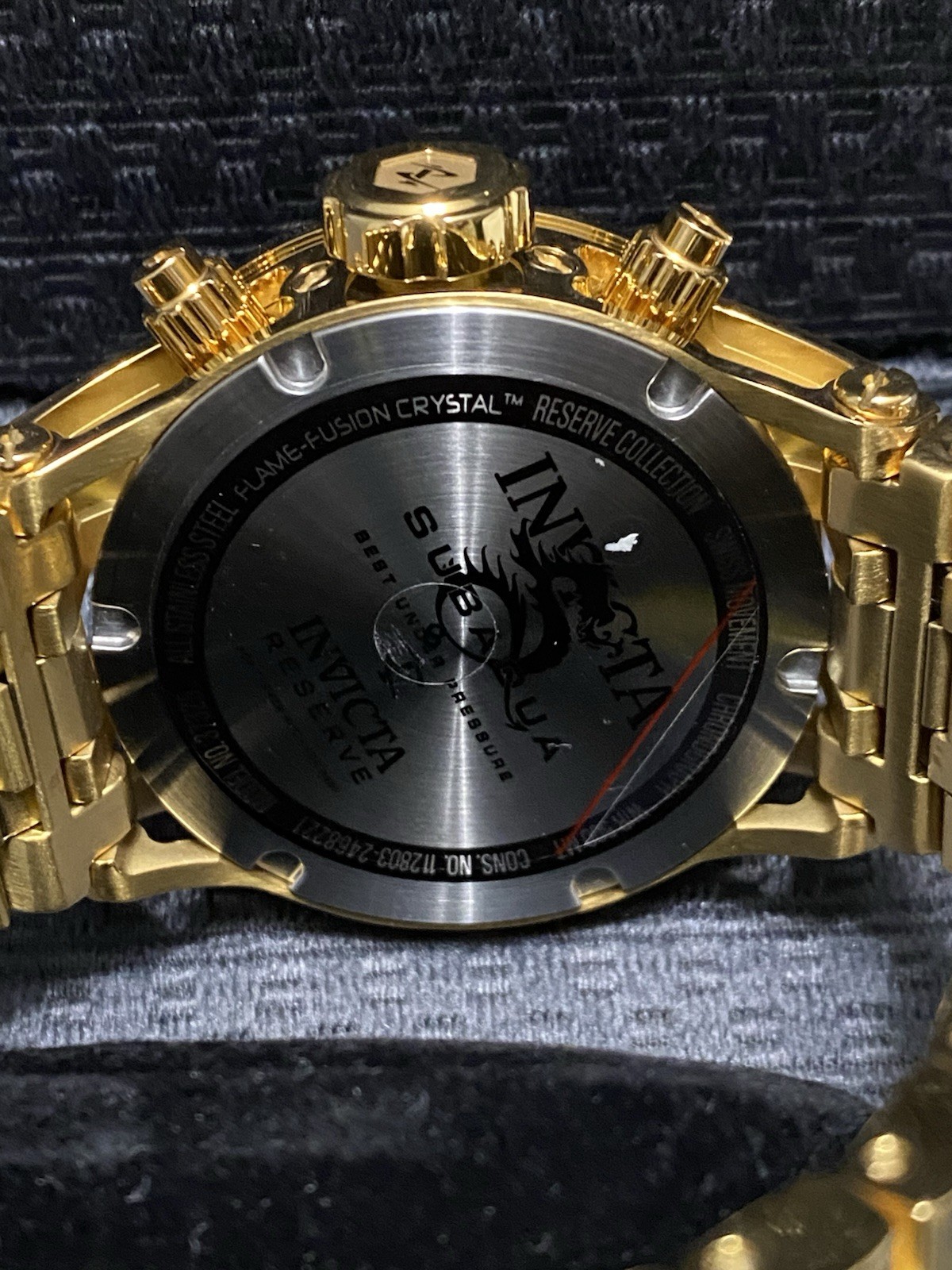 Invicta Reserve Subaqua Specialty.71 CTW Diamond Bezel Gold Watch, Model #37325