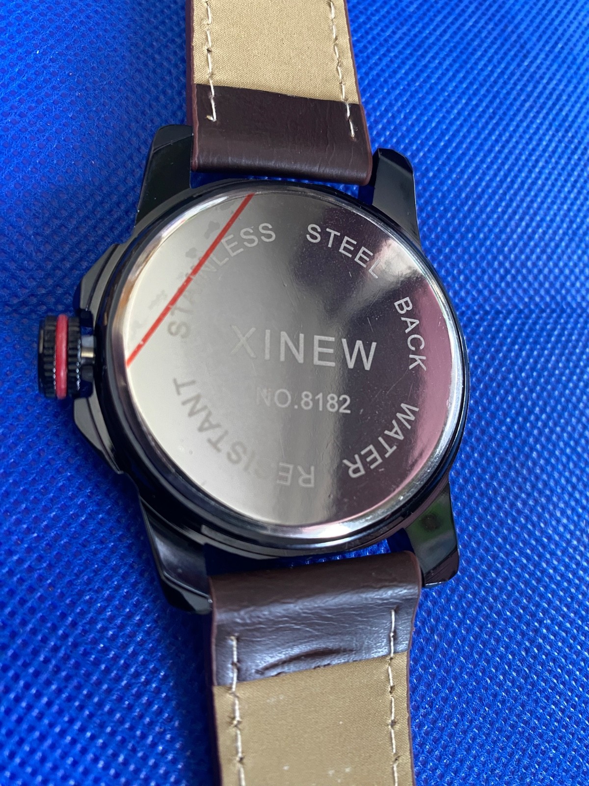 BRAND NEW XINEW Mens Watch No. 8182 Brown Strap – Loose Min Hand Spares/Repair