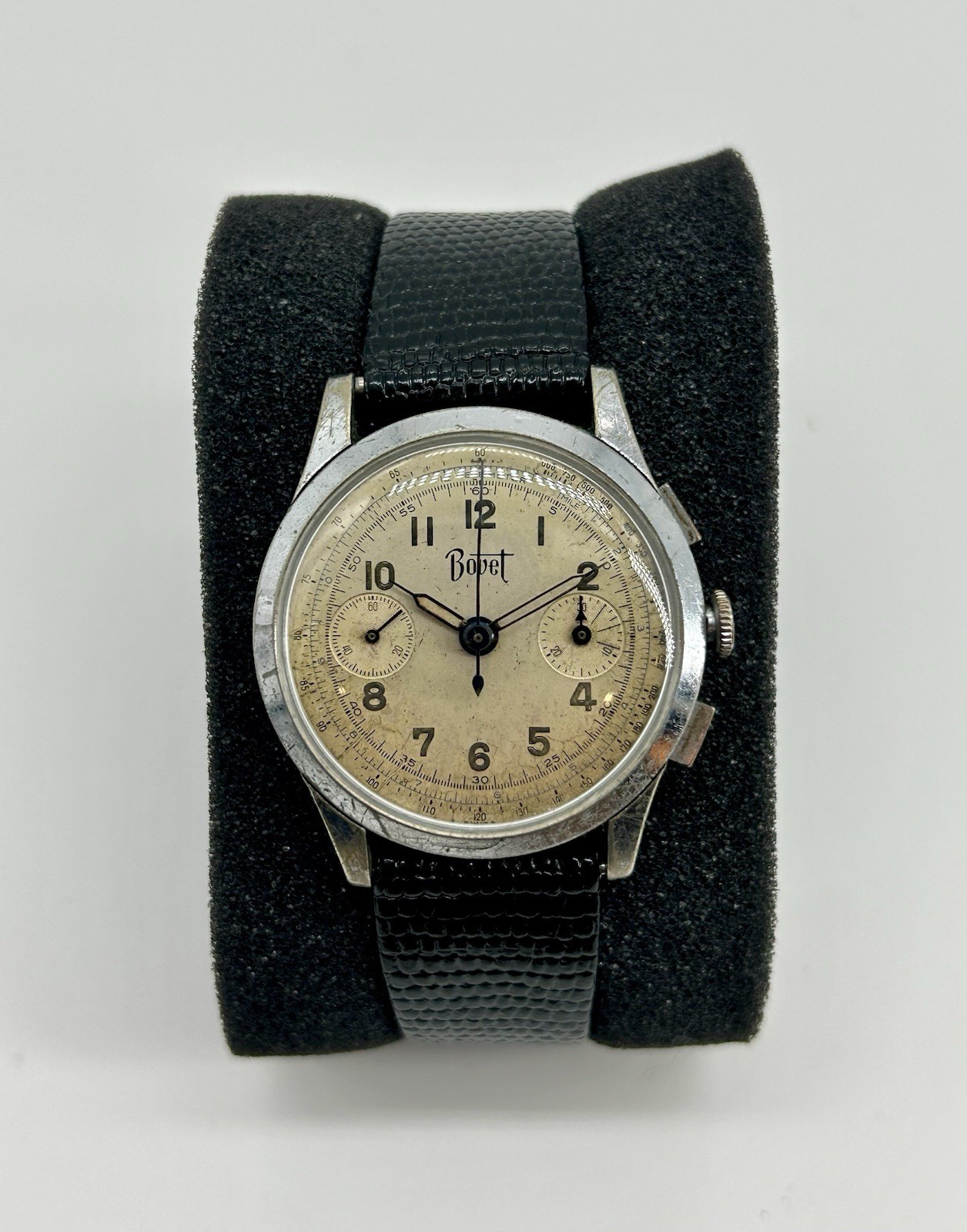 Vintage Bovet Frères Swiss Chronograph 17J Manual Wind Landeron Family Runs 34mm