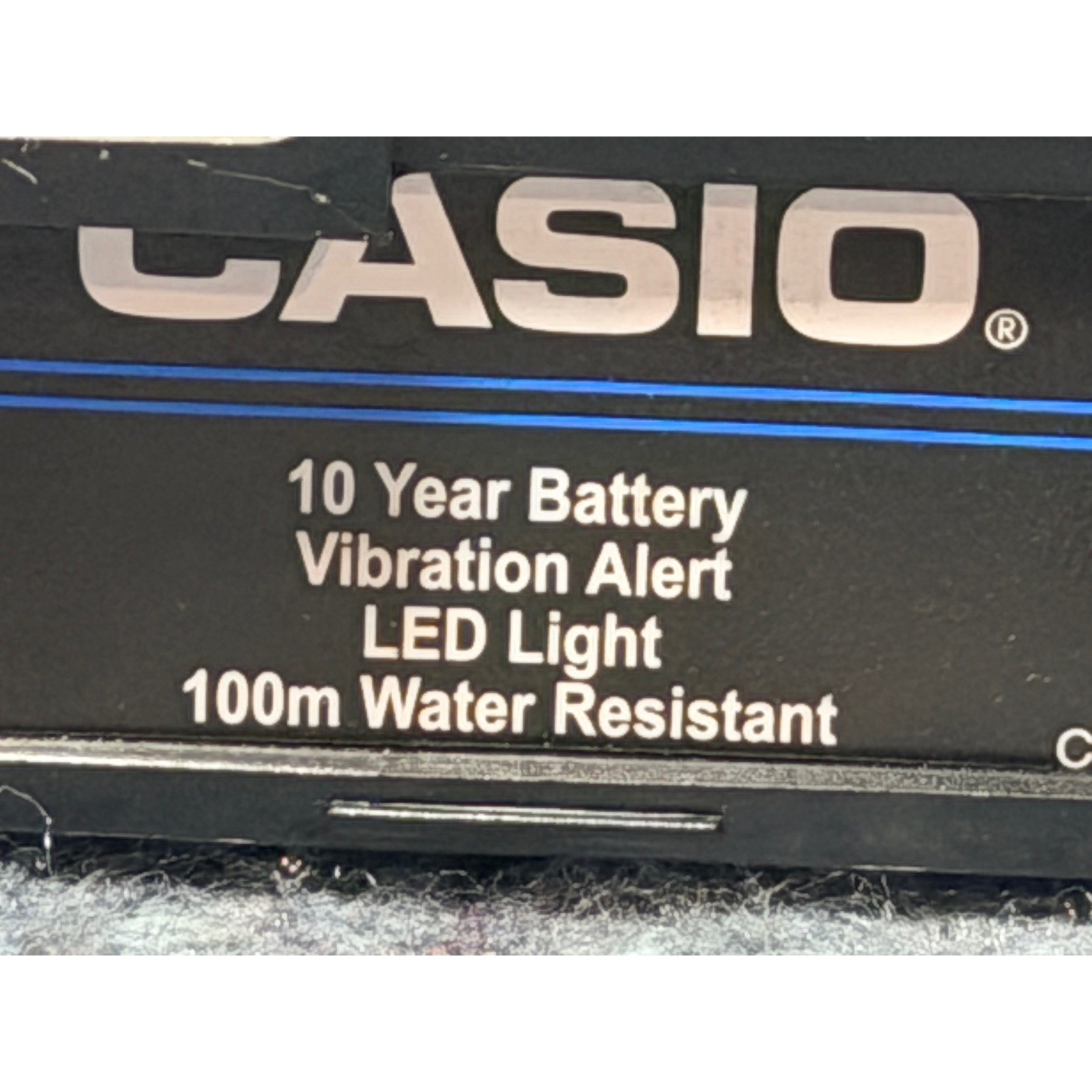 Casio W736H-1AV Mens Digital Watch Black Vibration Alarm 10Year Battery 100M NEW