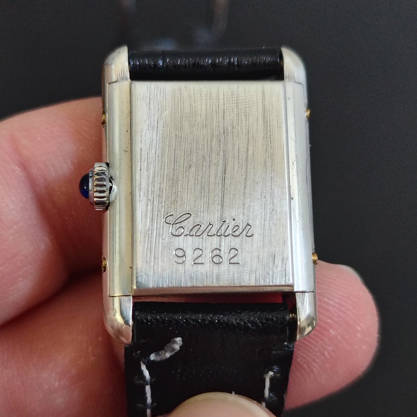 Vintage Rare Cartier Tank Louis Paris 1960s Solid Argent 925 20x28mm