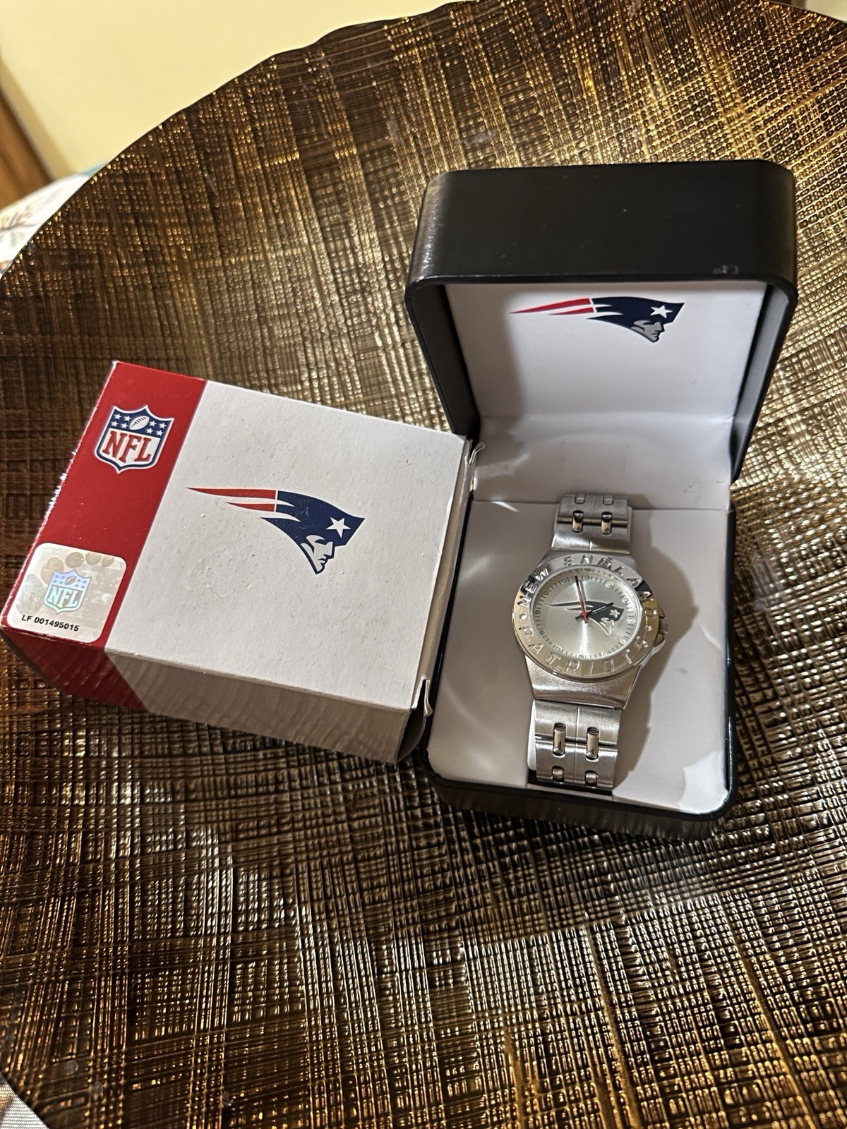 Game Time New England Patriots Silver Quartz Analog Wristwatch