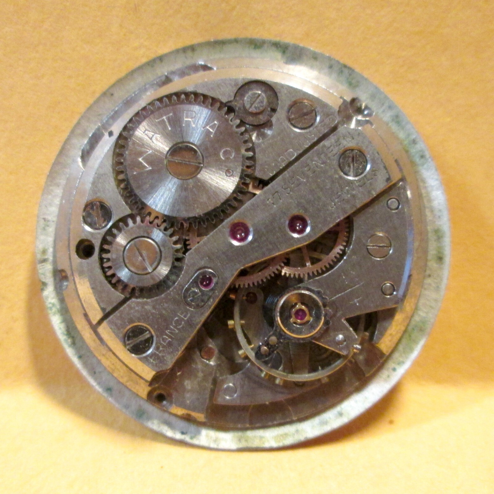 WATRA Antichoc 17 Lever Man’s WATCH, 17 Jewel, Runs, AIRPLANE ON DIAL