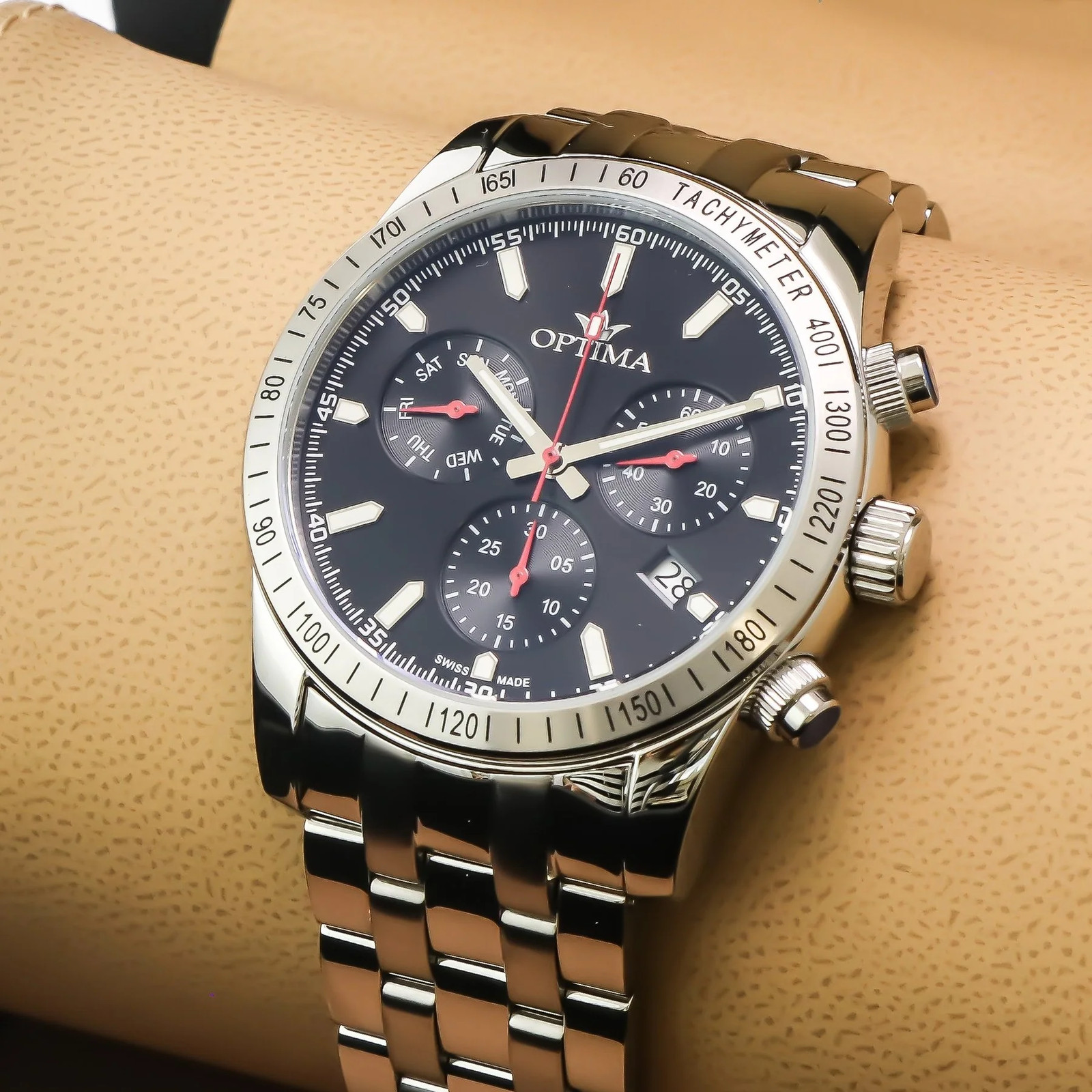 Optima – Swiss Chronograph – OSC432-SS-3 Swiss Ronda Quartz 44.15 mm OSC432 50