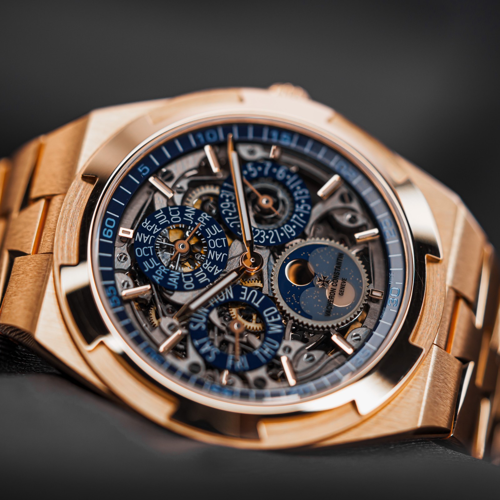 Vacheron Constantin Overseas Dual Time Skeleton Rose Gold 4300V/120R-B642 B&P