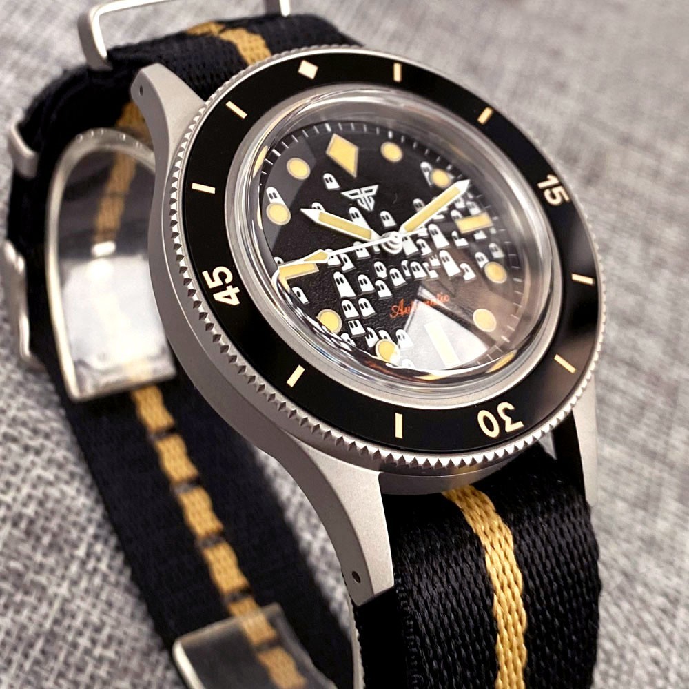 Tandorio 40mm Retro Domed Sapphire Lume Automatic Japan NH35 Men Watch 20ATM