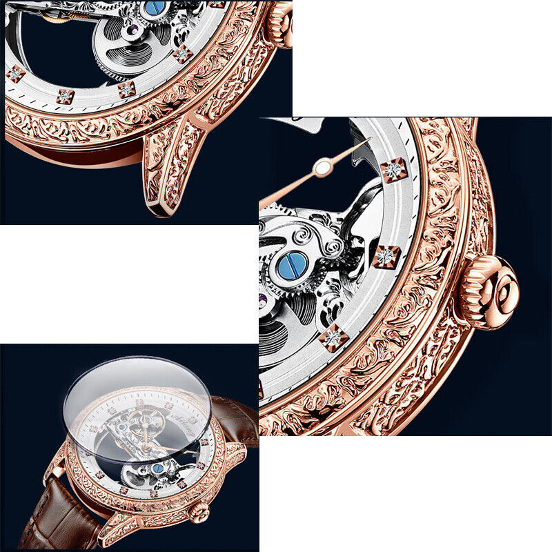 AILANG Brand Men’s Watch Hollow Automatic Mechanical Wristwatches Waterproof New