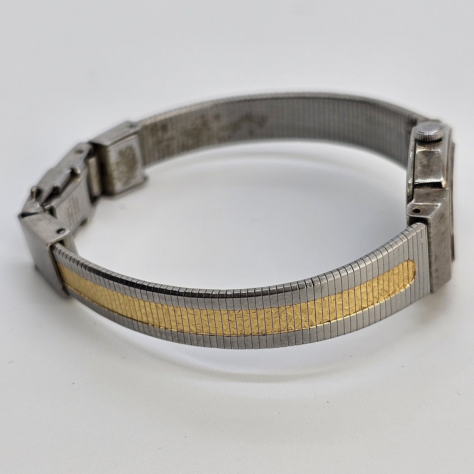VTG 16MM SEIKO Women’s Watch Gray Dial Two Tone Bracelet 5″ Wrist New Battery