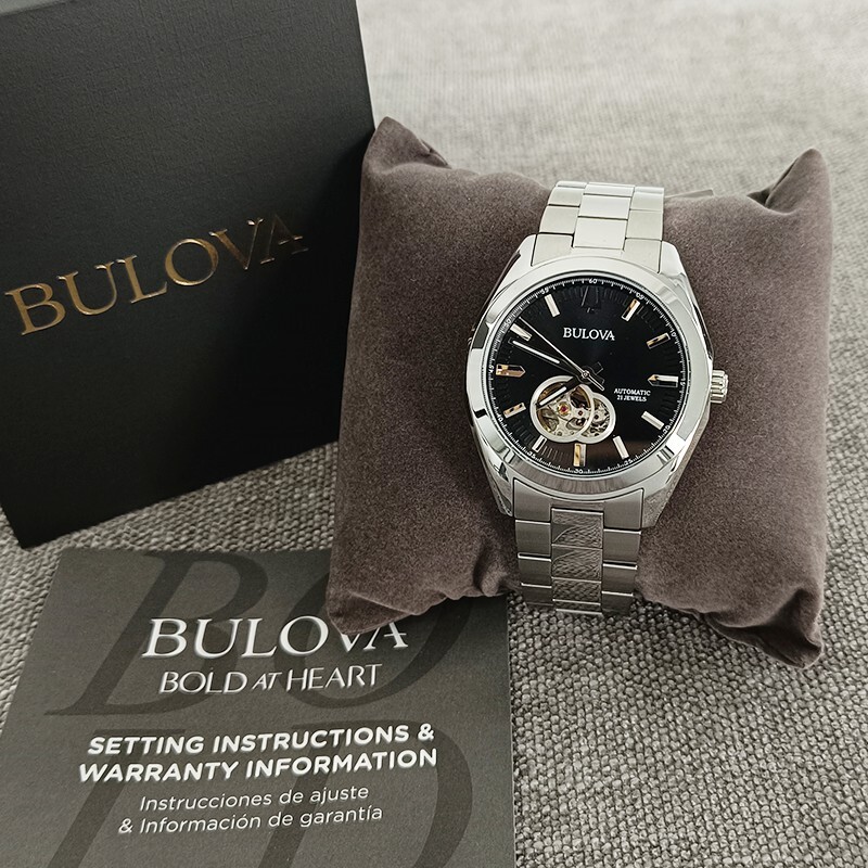 Bulova New Surveyor Automatic Black Dial 96A270 Men’s Chronograph Watch 42mm