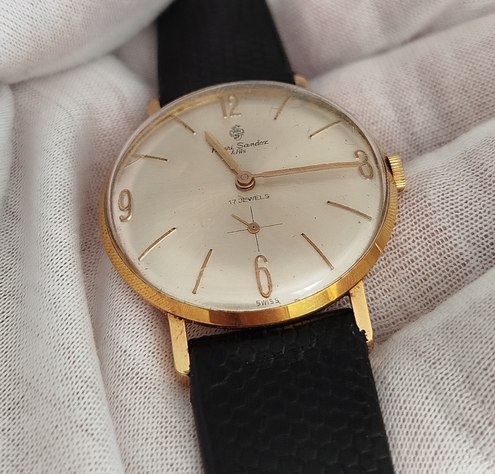 Vintage Henri Sandoz & Fils Men’s Watch 34mm | Sub-Second | AS 1790/92 | Swiss
