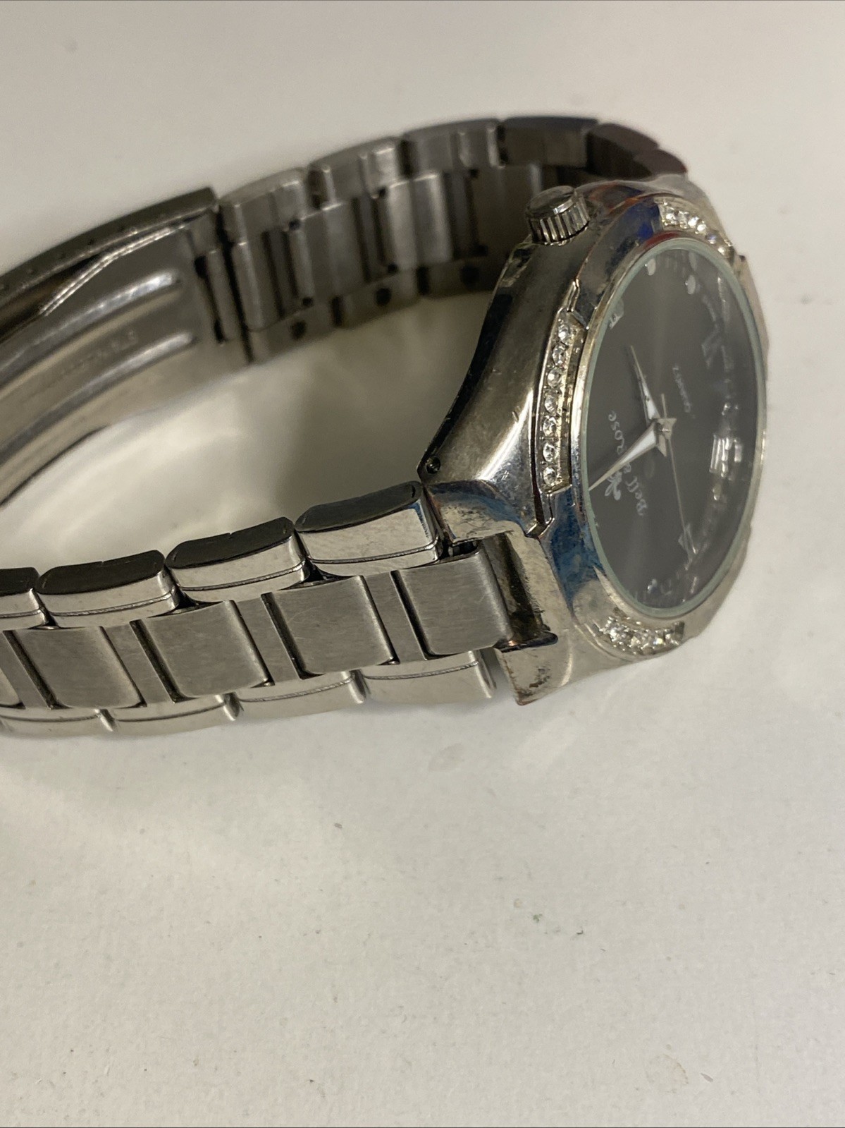Bell & Rose Watch Men Silver Tone Round Face 38MM New Battery