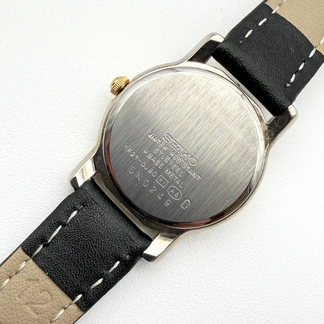 Mint condition Seiko watch, new battery, gold Roman numeral strap, women’s w