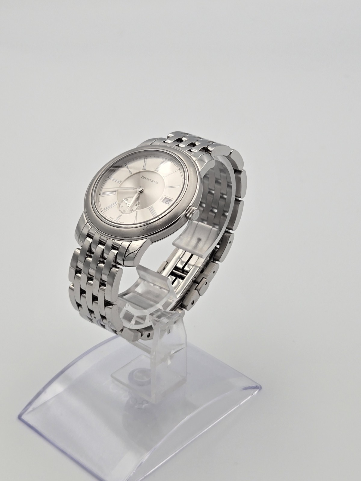 Tiffany & Co. Mark Resonator Mode Men’s Watch 37mm Stainless Steel Swiss Silver