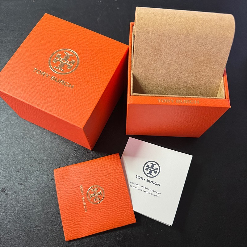 NEW Tory Burch Evil Eye Ivory and Navy Mother of Pearl Dial Watch TBW5000