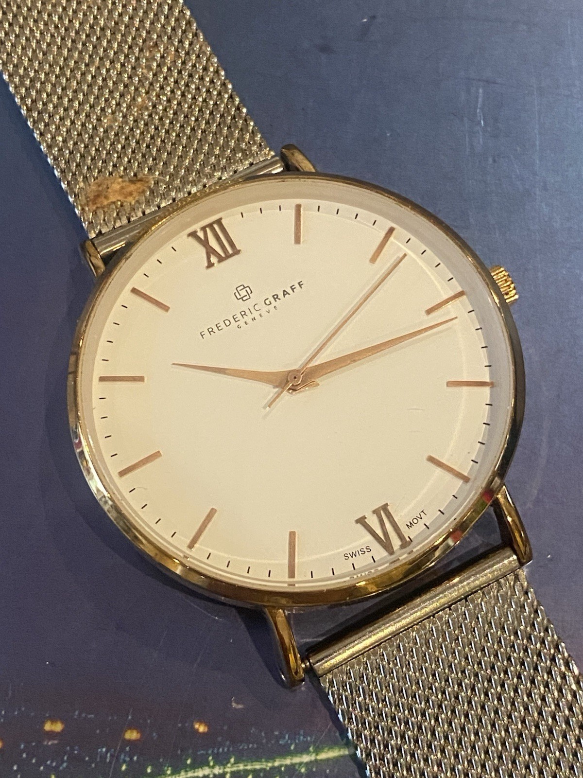 FREDERIC GRAFF GENEVE WATCH. GOLD PLATED. SAME DAY DESPATCH FREE POST