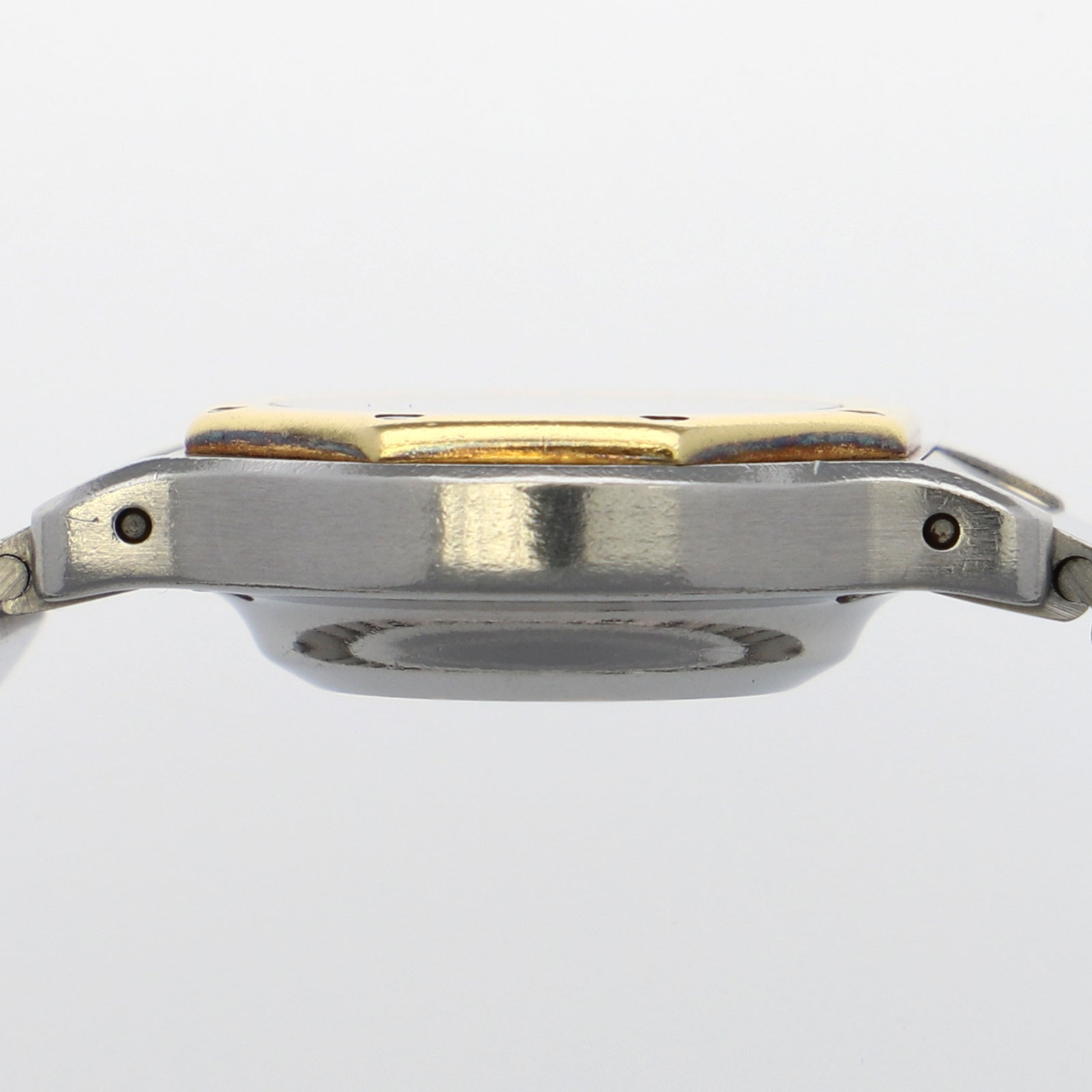 CARTIER Santos Octagon white Dial Automatic Stainless Steel Yellow Gold