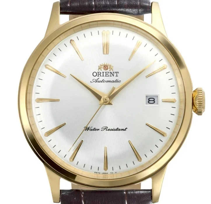 Orient Men’s Automatic Watch RA-AC0028S30B Bambino 40.5mm White Dial Leather 30M