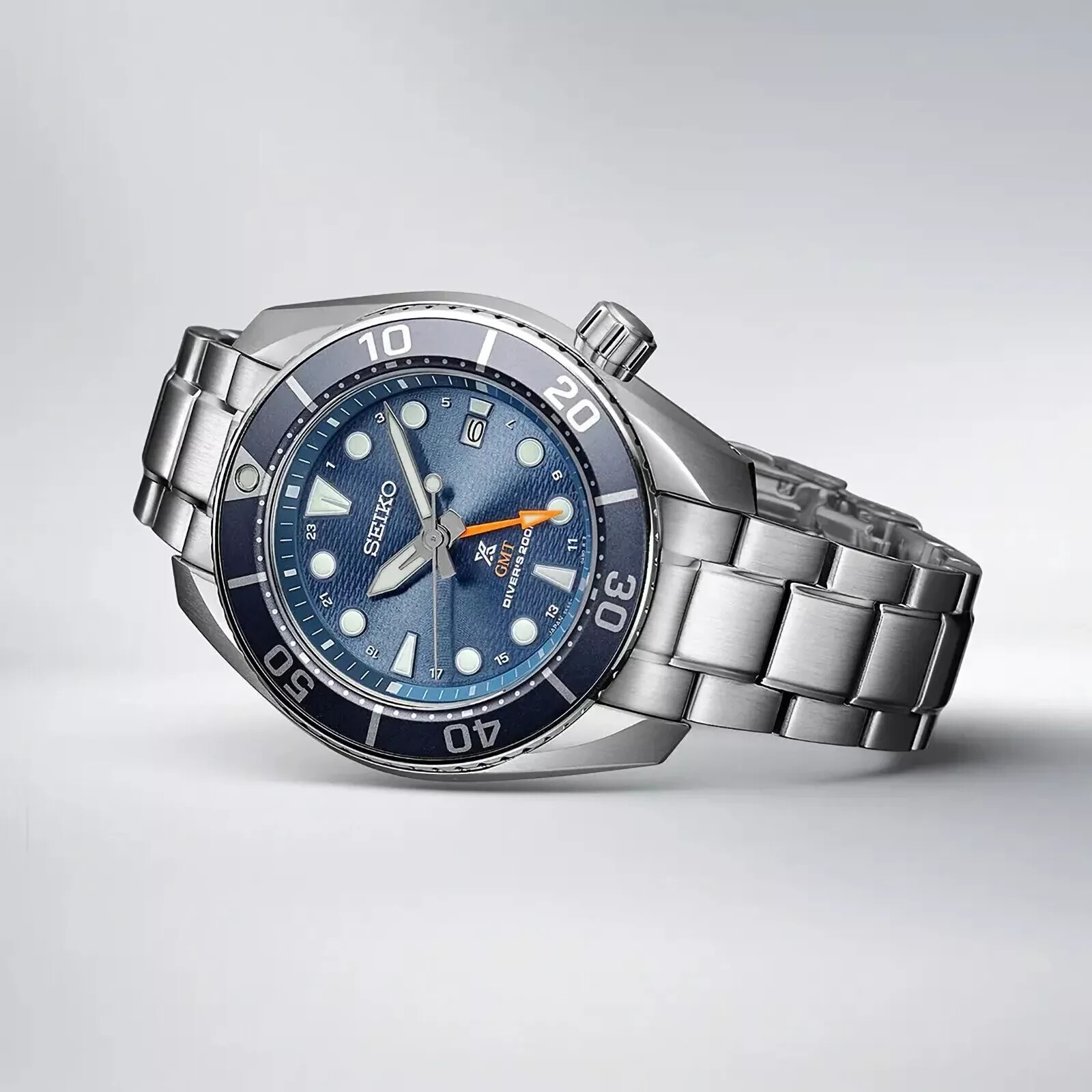 SEIKO Prospex SFK001J1 Sea SUMO Solar GMT Blue Dial Men’s Diver Watch WARRANTY