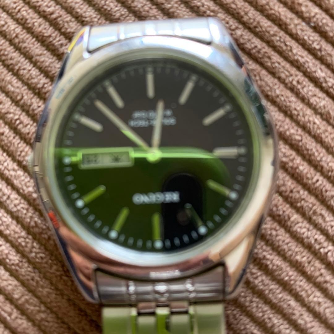 Seiko Solar Watch Black/Green