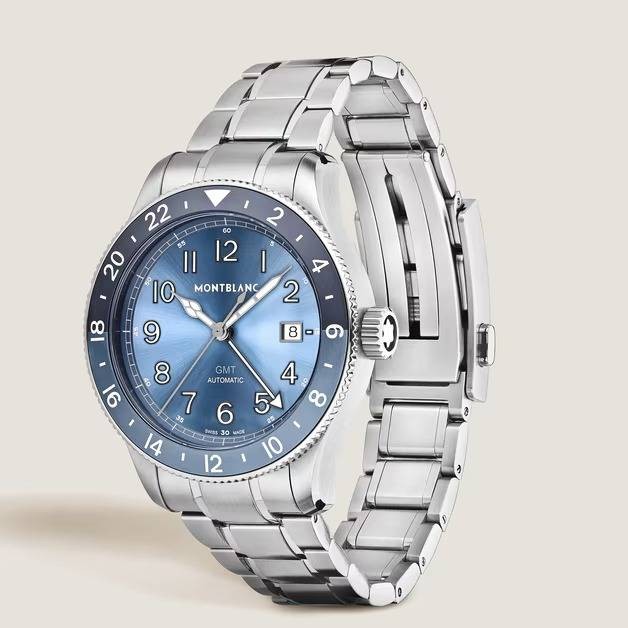 Montblanc 1858 GMT 0 Oxygene Automatic 136523 Blue Steel Men’s Watch