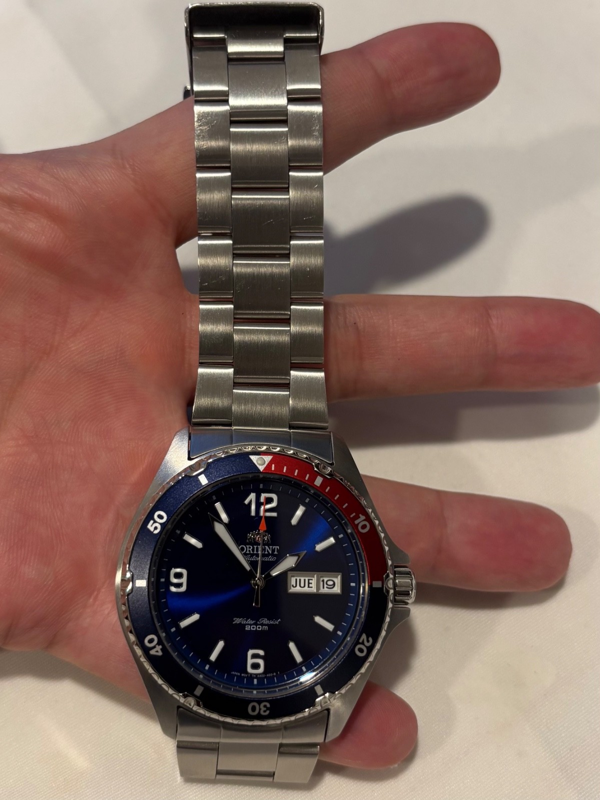Orient Mako II Automatic Pepsi Diver 41.5mm Blue Dial FAA02009D9 – Excellent