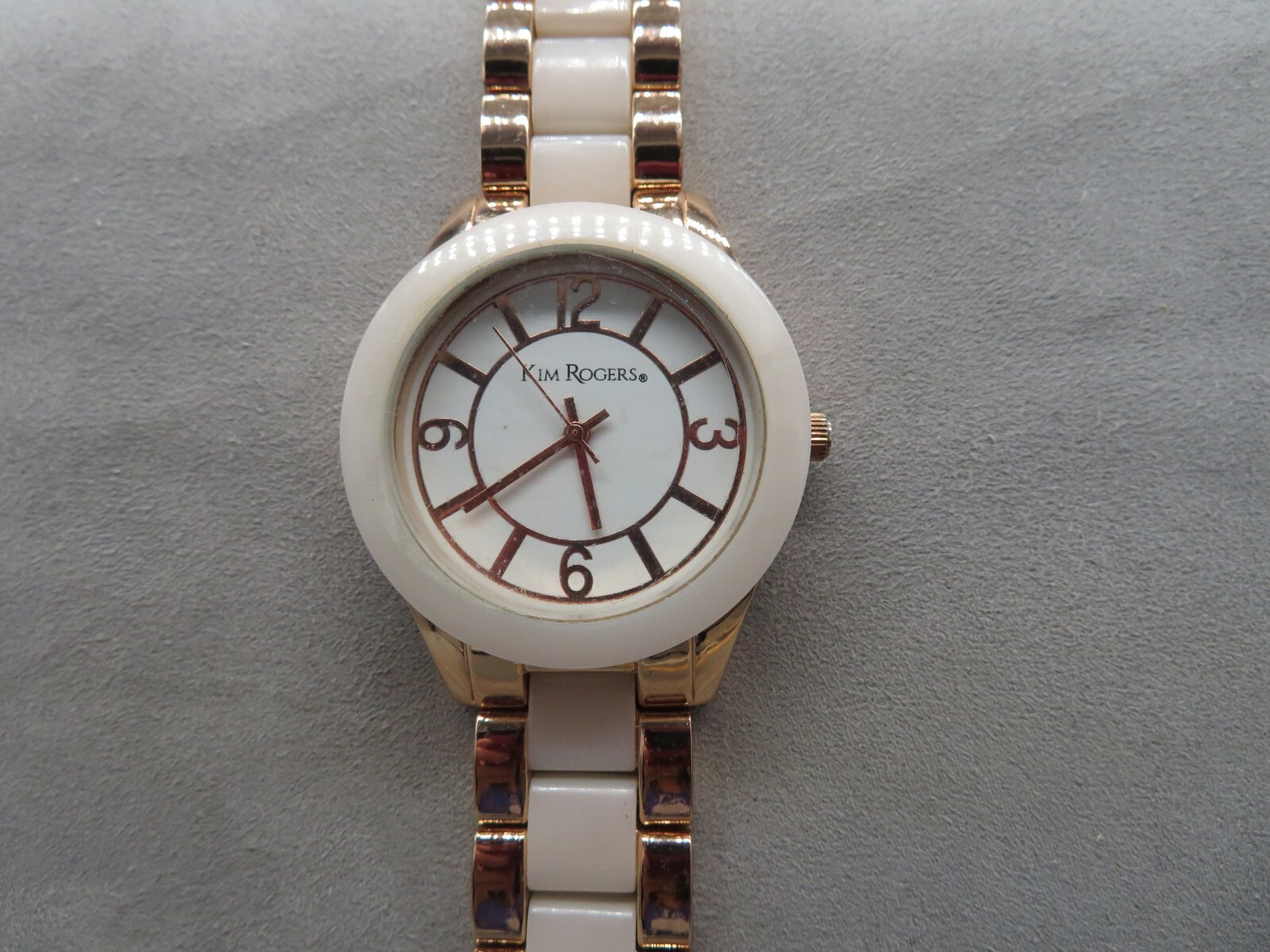 Kim Rogers Women’s Rose Gold & Pink Analog Wrist Watch New Battery Runs