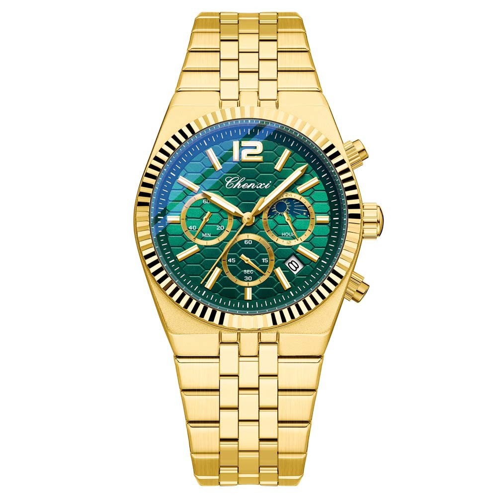 CHENXI Men Quartz Watch Chronograph Wristwatch Six-hands Male Business Watches